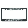 HOSNYE Save The Stick Shift License Plate Frame Metal License