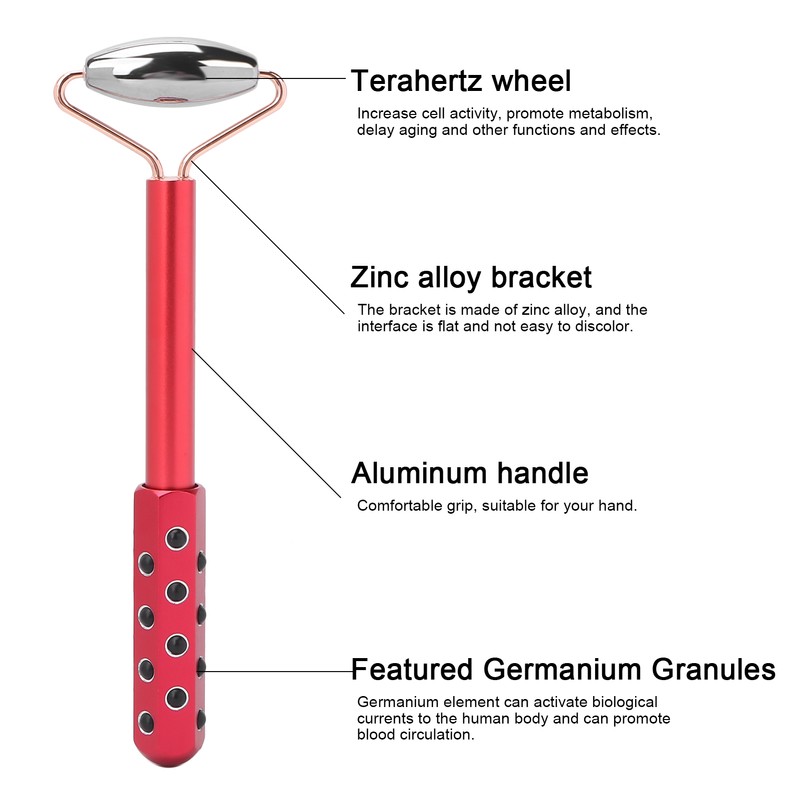 Germanium Granule Face Beauty Roller Massager Terahertz Stone Massage Tool
