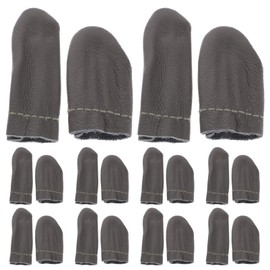 Ciieeo 20Pcs Sewing Finger Cots Leather Fnger Cots Needle Felting Finger Protector for Hand Craft Sewing Needlework Handmaking (Random Color)