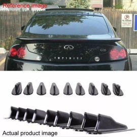 SDeelCase BLACK SHARK FIN 9 PIECECS AIR VORTEX GENERATOR DIFFUSER KIT AERODYNAMIC