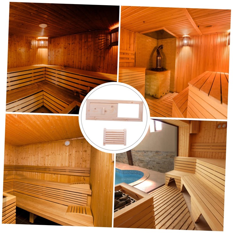 Operitacx 2 Sets Cedar Sauna Ventilation Panel Set Durable Air