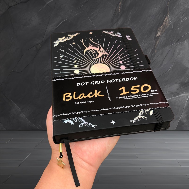 BUKE Dotted Journal - 150gsm Black Paper - 5 *