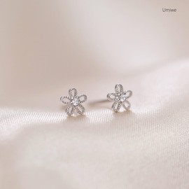 Women's Swinging Earrings, Second Earrings, S925 Silver, Hypoallergenic, Both Ears, Cute, Popular, Birthday, Celebration Day, Gift, Silver, Cubic Zirconia