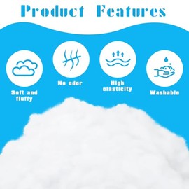 Jmuiiu 2.86lb Premium Polyester Fiberfill, Recycled Pillow Filler, High Resilience Stuffing Fluff Fiberfill for Pillow Stuffing for Crafts Home Decors Projects