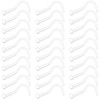 Crdifu 30pcs Clear Nose Studs 20g Flat Top Invisible Screw