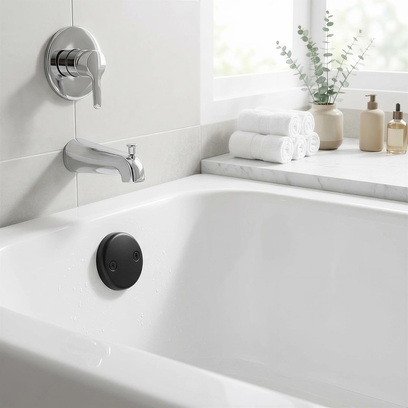 Bathtub Overflow Drain Cover 3-1/8 Inch Two Hole Tub Overflow