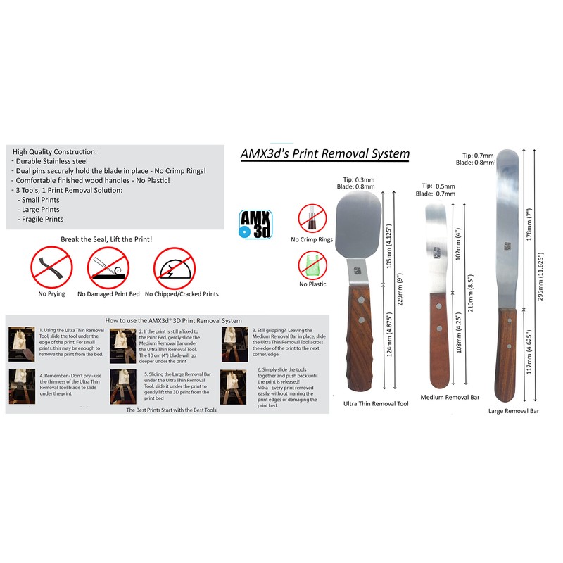 AMX3d Pro Grade Plus 3D Printer Tool Kit - All