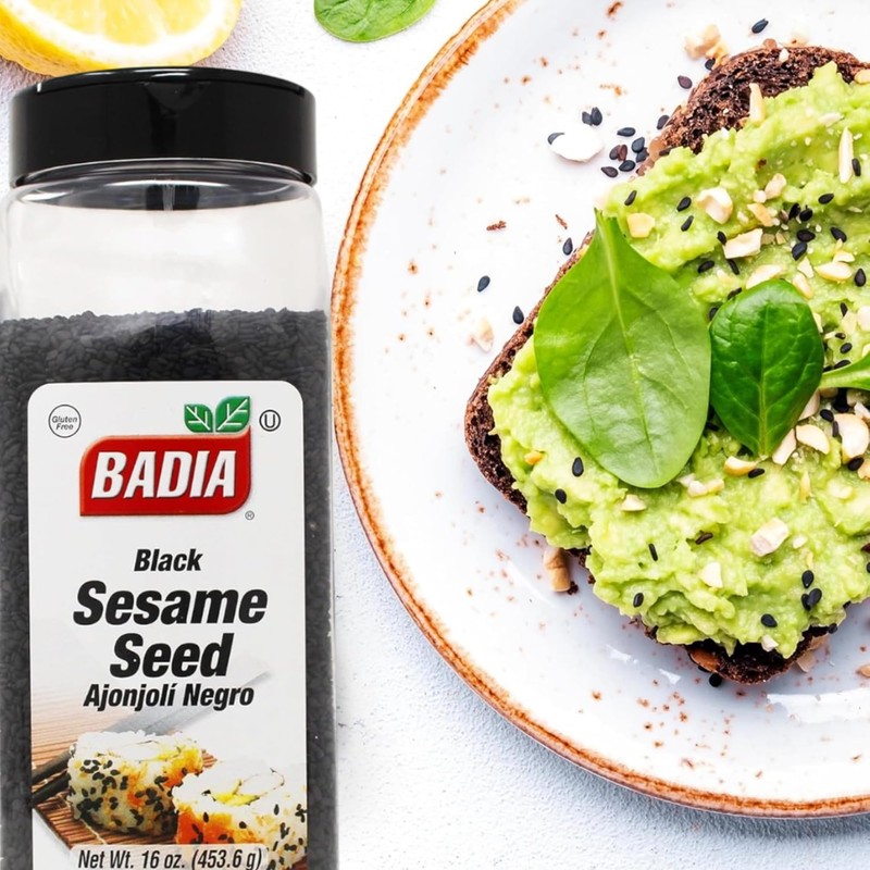 Badia Black Sesame Seed, 16 oz – Whole Black Sesame