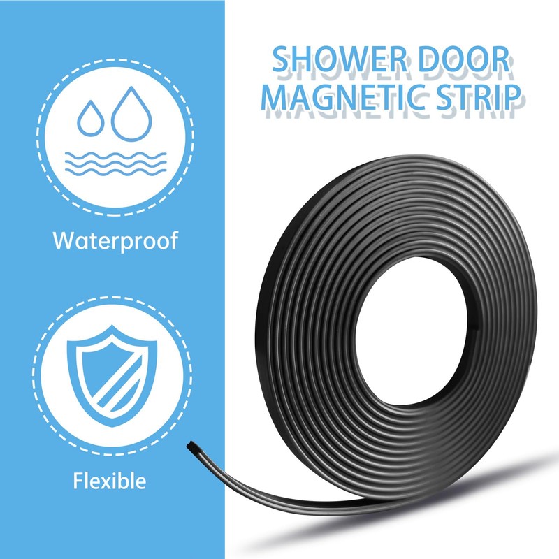 JINGZHAN Magnetic Strips for Shower Door Replacement | 3/8" Width
