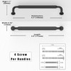 Asimerdeco 10 Pack Matte Black Cabinet Pulls 6.3 Inch(160mm) Kitchen