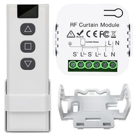 Wireless Roller Shutter Control Retrofit Set, Wireless Switch Blind Switch Set with Remote Control, Radio Switch with RF Remote Control and Receiver Module for Shutters, Blinds, Awnings