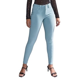 YMI Women's Hyperstretch Mid-Rise Skinny Jeans, Skylight, S