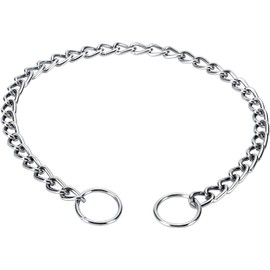 LOS ANDES Dog Choke Collar Anti Chew Training Collar Strong Dog Chain Collars No Pull Dog Collar Metal Slip Collar Stainless Collar for Small Medium Large Dogs