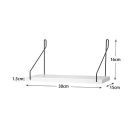 YOYAI Wall Shelf, Wall Shelf, Decorative Shelf, Wooden, DIY, Stylish, Wall Storage, No Drilling, Easy Installation (White, 11.8 inches (30 cm)