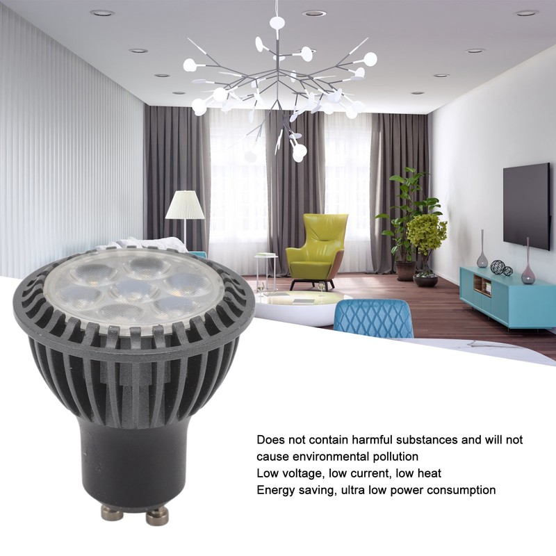 2pcs 7W GU10 LED Light Bulb 6000K White Light LED
