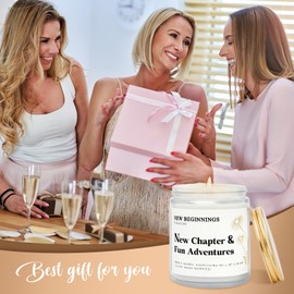 Divorce Gifts for Women, New Beginnings Gifts for Women - Lavender Scented Candle, New Job, Going Away, Good Luck, Break Up, Goodbye, Farewell Gifts for Friends Bestie Sister