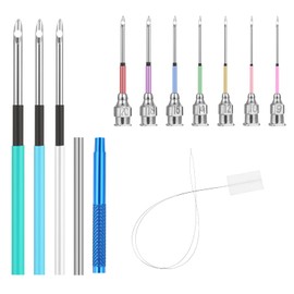 13 PCS Punch Needle Kit Embroidery Punch Needle Tool Punch Needles with Handles Punch Embroidery Kit with 10 Sizes Embroidery Tool Punch for Adults Beginner Cross Stitch DIY Craft