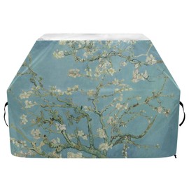 Premium Grill Cover Waterproof Vincent Van Gogh Almond Blossom Barbecue Cover Fade Resistant BBQ Cover Heavy Duty Fits Grill Widths Up to 25 in