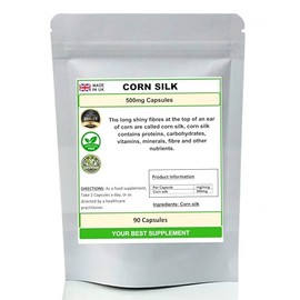 Corn Silk Capsules 500mg- Pure (no additive) High Strength (90)