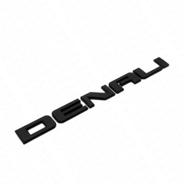 1x Denali Emblem Car Badge Nameplate Compatible with 2007-2020 Yukon Sierra Terrain (Glossy Black)