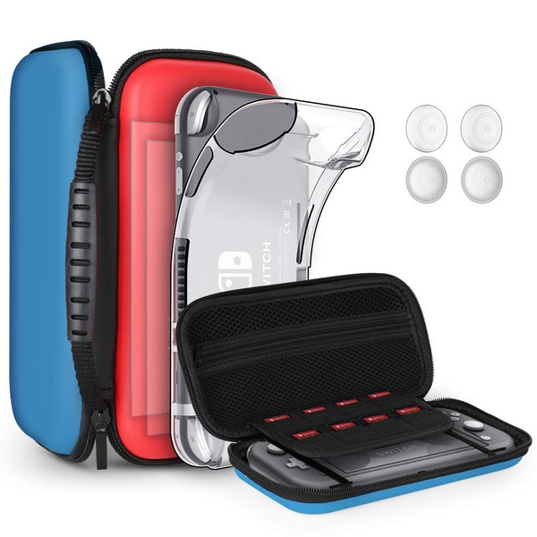 GeeRic 8PCS Case Compatible with Switch Lite, Carrying Case Accessories