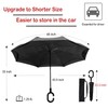 LANBRELLA No Drip Umbrella Double Layer Inverted, C Shaped Handle