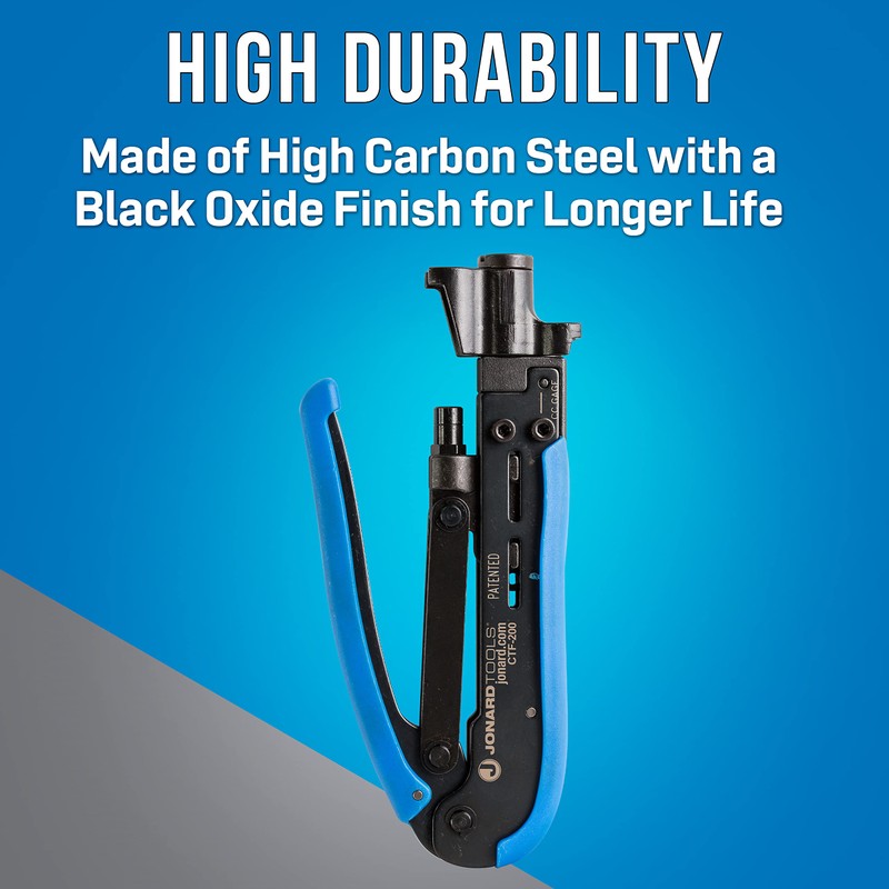Jonard Tools CTF-200, Compression Tool for Coaxial Cable Long F