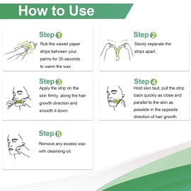 Rlanos Ready to Use Wax Strip with Wax Eyebrows Face Upper Lip Chin Facial Wax Strips for Women's and Girl's (Any Flavor) (Pack Of 20 Strips)