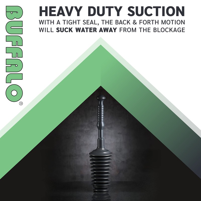 Buffalo - Toilet Plunger - Heavy Duty Unblocker - Ergonomic