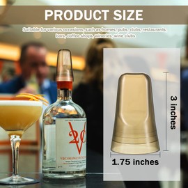 Pour Spout Covers Translucent Liquor Pourer Covers Universal Bottle Pour Dispenser Liquor Bottle Covers Liquor Bottle Covers Bottle Cover Dust for Home Kitchen Tools Supplies (Champagne, 36)