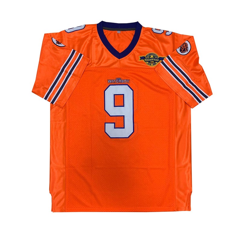 AIFFEE Men's #9 Boucher Football Jersey Pumpkin Color Stitched Size