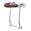 Weaver Leather Hackamore Bit con cinta de piel trenzada cromada,