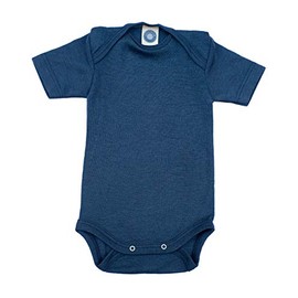 Cosilana short sleeve baby bodysuit, 70 % merino wool and 30 % silk - 098/104
