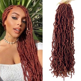 Faux Locs 30 Inch 8 Packs New Soft Locs Curly Wavy Pre-Looped Crochet Hair Crochet Faux Locs synthetic Hair Extensions (30Inch,#350)
