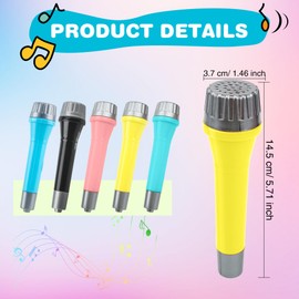 20 Pcs Plastic Toy Microphones Colorful Fake Microphone Muticolor Plastic Toy Microphone for Kids Adults Music Toys Goody Bag Fillers Birthday Party Fun Favors, 5 Colors