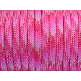 7 Strand Core 550lb Paracord Parachute Cord Lanyard Mil Spec Type III-100ft (Mix Pink(100#))