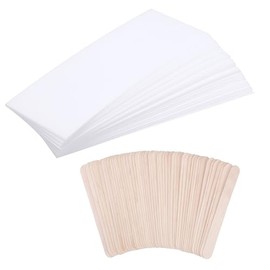 Lanjue 150 Pcs Wax Strips Kit, Including 50 Pcs Paper Wax Waxing Strips Non-Woven Wax Strips 100Pcs Large Wax Applicator for Body Hair Facial Removal
