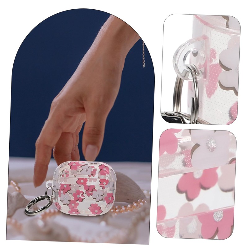 COHEALI Glitter Flower Earphone Case for Stylish Protective Cover for