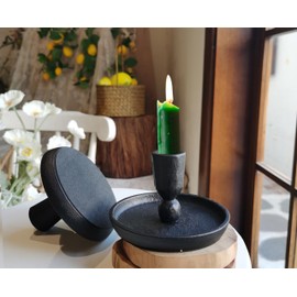 Iron Taper Candle Holders Set of 2, Black Metal Candlestick for Table Centerpieces, Wedding Decor and Dinner Party