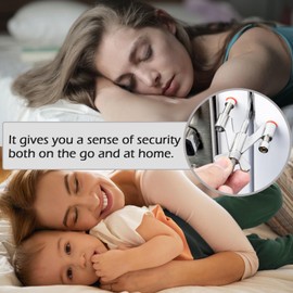 MEGAVOW Portable Door Lock Set, Adjustable Stainless Steel Door Lock with Storage Bag, Security Device Travel Door Lock for Travel, Hotel, School, Home, Apartment, College