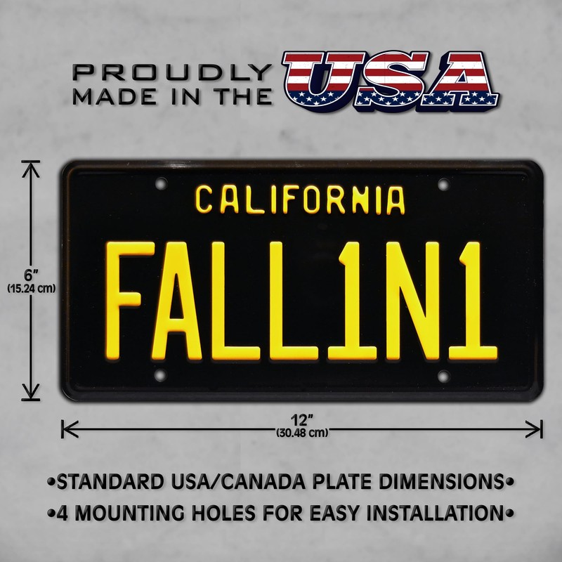 Lucifer | FALL1N1 | Metal Stamped License Plate