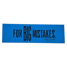Huge 6.75" 'for Big Mistakes.' Colorful Rubber Pencil Erasers. Rectangular Shape. (Blue (1 Pack))