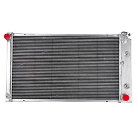 Cubauto Aluminum Radiator for 1971-1990 Chevy Chevelle Impala Caprice Malibu C10 C20 C30 K10 K20 K30 Suburban Pickup GMC Jimmy Buick Lesabre 3 Row Radiator