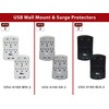 Royal Designs USU-4100-GR-2 USB Wall Mount 300 Joules Surge Protector