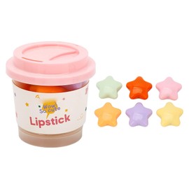Juego de Pintalabios, Brillo de Labios en Forma de Estrella, Kit de 6 Colores de Larga Duración para Mujeres, Compacto y Bonito