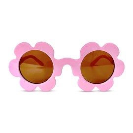 GlamBaby Ayla Flower Kids Sunglasses in Bubblegum Pink - 100% UVA/UVB Protection - Fun Flower Sunglasses for Kids - Lightweight and Comfortable Trendy Sunglasses for Children Aged 0-4 Years (Pink)