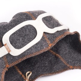 Traditional Sauna Hat - Sheep's Wool Felt Sauna Hats - The Main Russian Banya Accessories - Finnish Sauna Hat for Men and Women - Head Protection from Hot Steam - Pilot