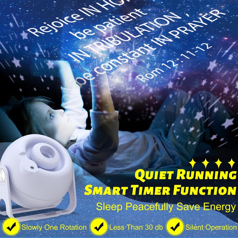 Aurelema Bible Verses Projector Galaxy Projector Includes 12 Interchangeable Christian