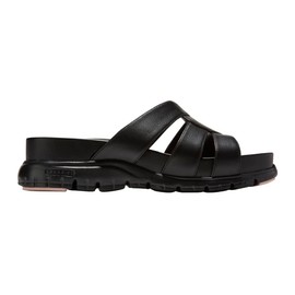Cole Haan Women's Zerogrand Slotted Slide Flat Sandal, Black/Black, 10