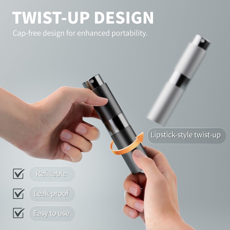 YIKIBOX 8ml Travel Perfume Atomizer Bottles Refillable – Mini Perfume